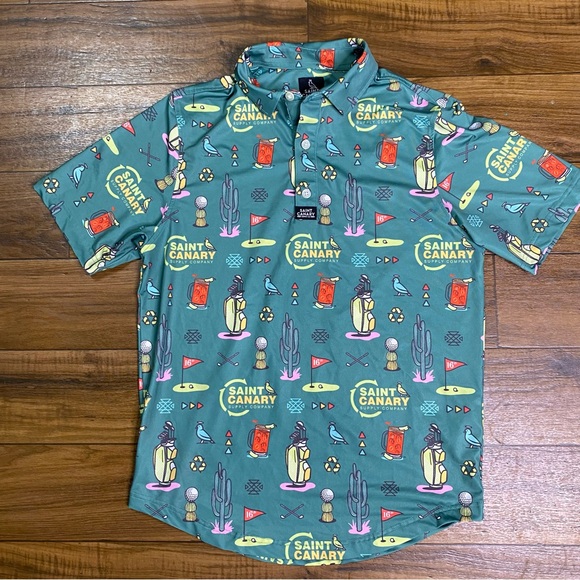 Saint Canary The 16th Hole Polo Golf Sz S Men’s - Picture 4 of 7